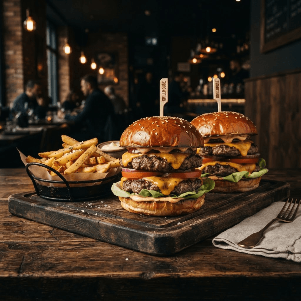 A loaded cheeseburger
